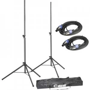 PA speaker stand set Telescopic, Height-adjustable 1 Set