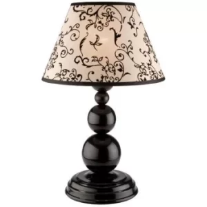 Bouli Table Lamp With Shade With Fabric Shades, Black, 1x E27