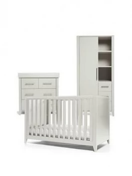 Mamas & Papas Grey Melfi Cot Bed, Dresser Changer & Storage Wardrobe