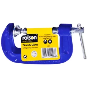 Rolson 14203 75mm Fine Thread G Clamp