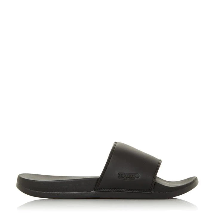 Dune 'Hideouts' Branded Logo Slider Sandals - 6 - black