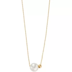 Ladies Skagen Agnethe Gold-Tone Crystal Pearl Pendant Necklace