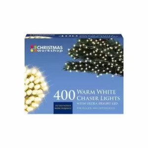 Christmas Workshop Warm White Ultra Bright LED String Chaser Lights - 400 LED