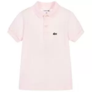 Lacoste Junior Boys Pique Logo Polo Shirt - Pink