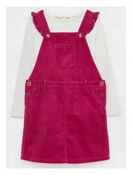 White Stuff Girls Clara Cord 2 In 1 Pinafore Outfit - Plum, Plum, Size Age: 5-6 Years, Women