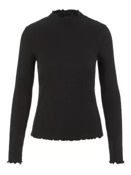 NOISY MAY High Neck Knitted Top Women Black