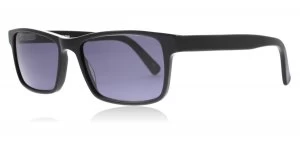 London Retro Bank Sunglasses Black BLK 55mm