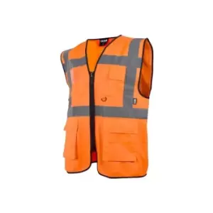 Scan - SFV09-O Hi-Vis Utility Vest Waistcoat Orange - l (44in) scahvuwlo