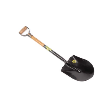 660mm Round Nose Shovel With Wooden Shaft & Metal Hilt - Lasher