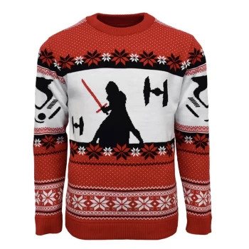Star Wars Kylo Ren Knitted Christmas Jumper - L