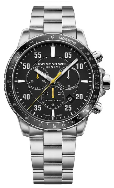 Raymond Weil 8570-ST2-05207 Mens Tango 300 Black Dial Watch