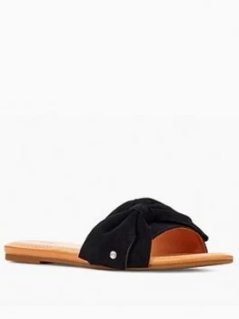 UGG Deanne Flat Sandals - Black, Size 8, Women