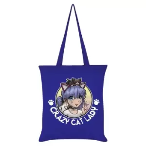 Grindstore Crazy Cat Lady Tote Bag (One Size) (Royal Blue)