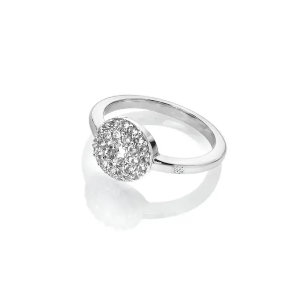 Hot Diamonds Sterling Silver White Topaz Forever Ring DR245/M Size: Si