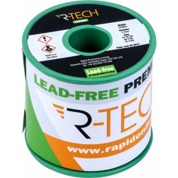 856873 Premium Lead-Free Solder 18SWG 1.2mm 0.5kg Reel - R-tech