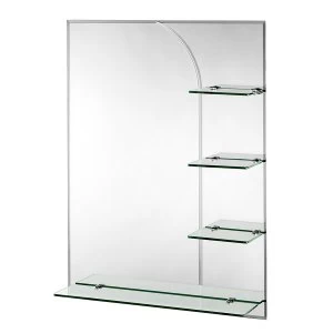 Croydex Bampton Rectangular Mirror with Shelves