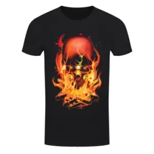 Requiem Collective Mens Hellfire T-Shirt (S) (Black/Orange)