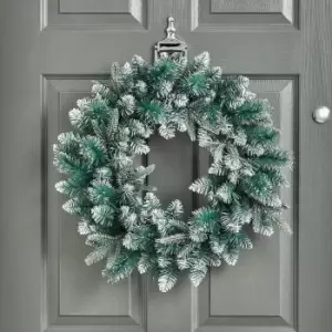 50Cm Green & Silver Effect Bluemont Fir Christmas Wreath