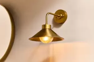 Nkuku Galago Bathroom Wall Lamp Lights Antique Brass