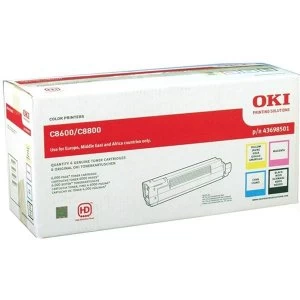 OKI Rainbow Toner Kit Yield 6000 Pages for C8600C8800 Colour Printers