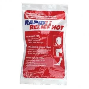 Rapid Relief Instant Hot Pack Latex Free Large 5" x 9" Ref RA43259