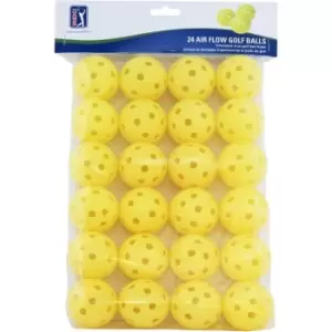 PGA Tour Air Flow Practice Golf Balls - Yellow