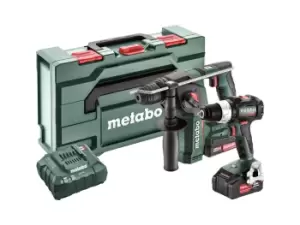 Metabo Combo Set 2.5.2 18v 1x4Ah 1x2Ah Drill Driver Combi Hammer Twin Kit