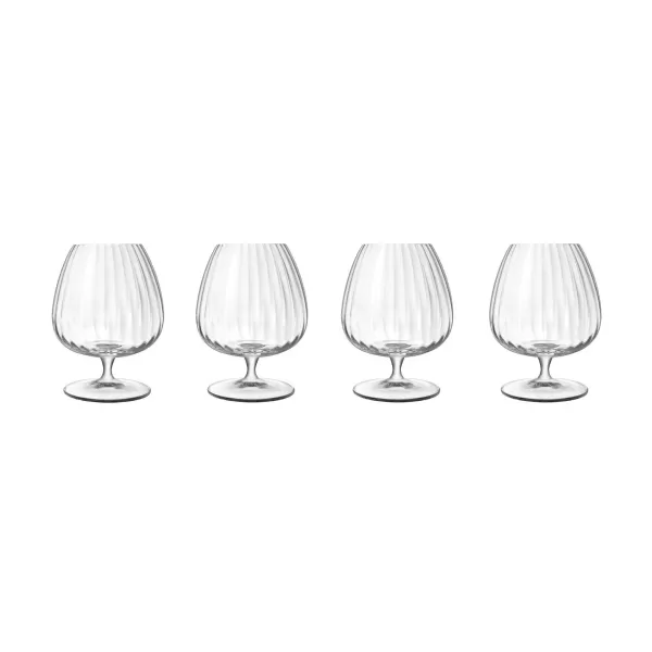 Optica Cognac Glasses - 465 ml Durable Drinkware - Pack of 4