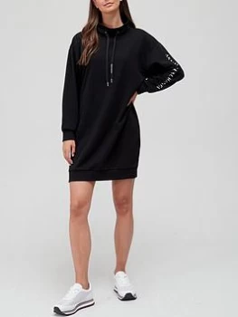 Armani Exchange Embellished Arm Jersey Sweater Dress Black Size M Women