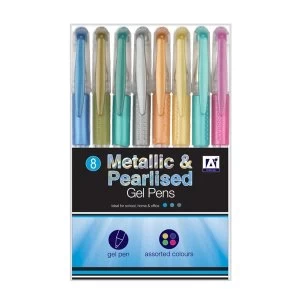 A Star Metallic & Pearlised Gel Pens (Pack of 6)