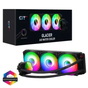 CiT Pro Glacier 360mm Infinity ARGB Black AIO Liquid Cooler - CIT-PRO-GLB-360
