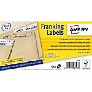 AVERY Franking Labels FL17 Brown Kraft Self Adhesive 140 x 38mm 500 Labels