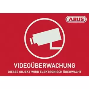 ABUS AU1421 Warning label CCTV Languages German (W x H) 74mm x 52.5 mm