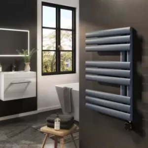 Anthracite Electric Towel Radiator 0.6kW with WiFi Thermostat - H650xW450mm - IPX4 Bathroom Safe