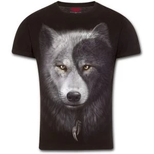Wolf Chi Modern Cut Turnup Sleeve Mens XX-Large T-Shirt - Black