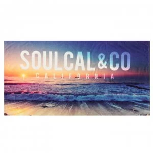 SoulCal Beach Towel - Blue Print