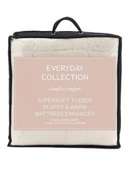 Everyday Collection Super Soft Teddy Fleece Deep 5Cm Mattress Topper