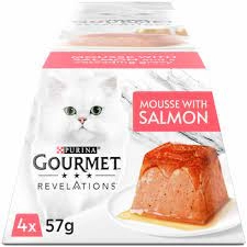 Gourmet Revelations Mousse with Salmon Cat Food Pots 4 x 57g - wilko