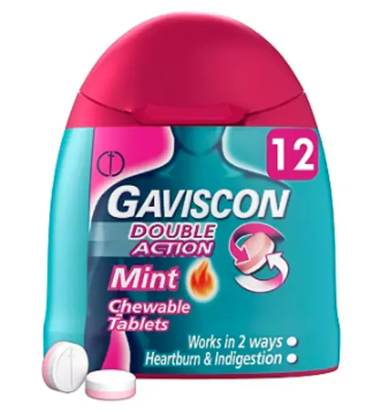 Gaviscon Double Action mint Flavour Tablet 12 Pack