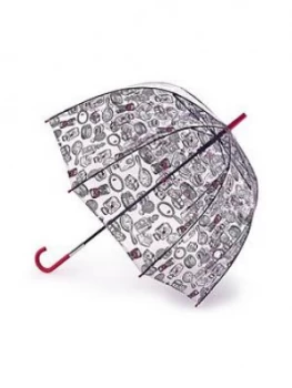 Lulu Guinness Birdcage Dressing Table Print Umbrella - Clear