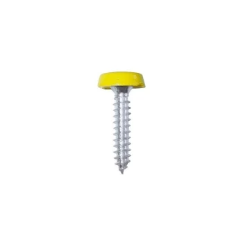 Number Plate Plastic Top Screw - Yellow - Pack Of 2 - PWN630 - Wot-nots