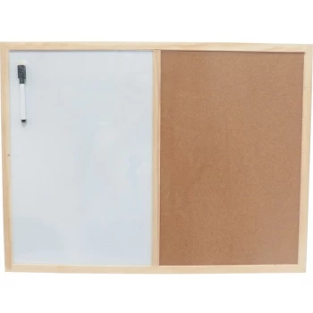 Combination Mag Drywipe/Cork Board 900X600MM Wood - Offis