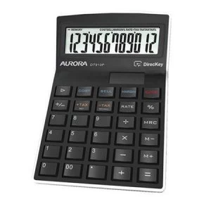 Aurora DT910P Semi-Desk Calculator 12 Digit Display 3 Key Memory 139x94x33mm Ref Dt910p