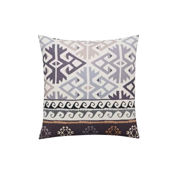 William Morris Crown Imperial Cushion 50cm x 50cm, Charcoal & Linen