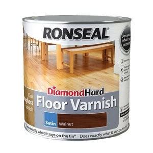 Ronseal Diamond hard Walnut Satin Floor Wood varnish 2.5L