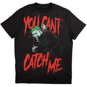 DC Comics - Joker You Can't Catch Me Unisex XX-Large T-Shirt - Black