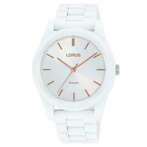 Lorus RG255RX9 Mens Soft Touch White Silicone Strap Watch