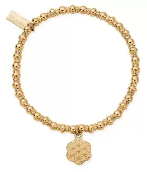 ChloBo GBDS3117 Didi Sparkle Flower Of Life Bracelet Gold Jewellery