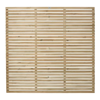 Forest 511 x 5'11 Pressure Treated Contemporary Slatted Fence Panel (1.8m x 1.8m) - Pressure Treated