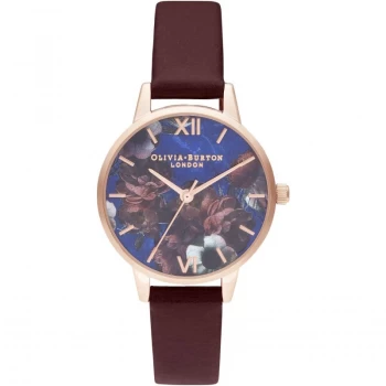 Midi Lapis Lazuli & Burgundy Watch